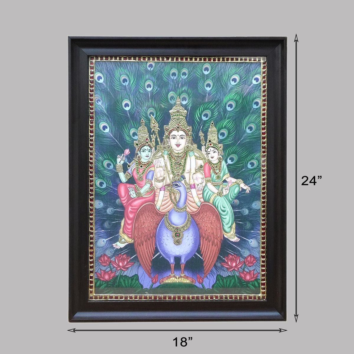 TANJORE PAINTING MURUGAN VALLI DEVAYANI