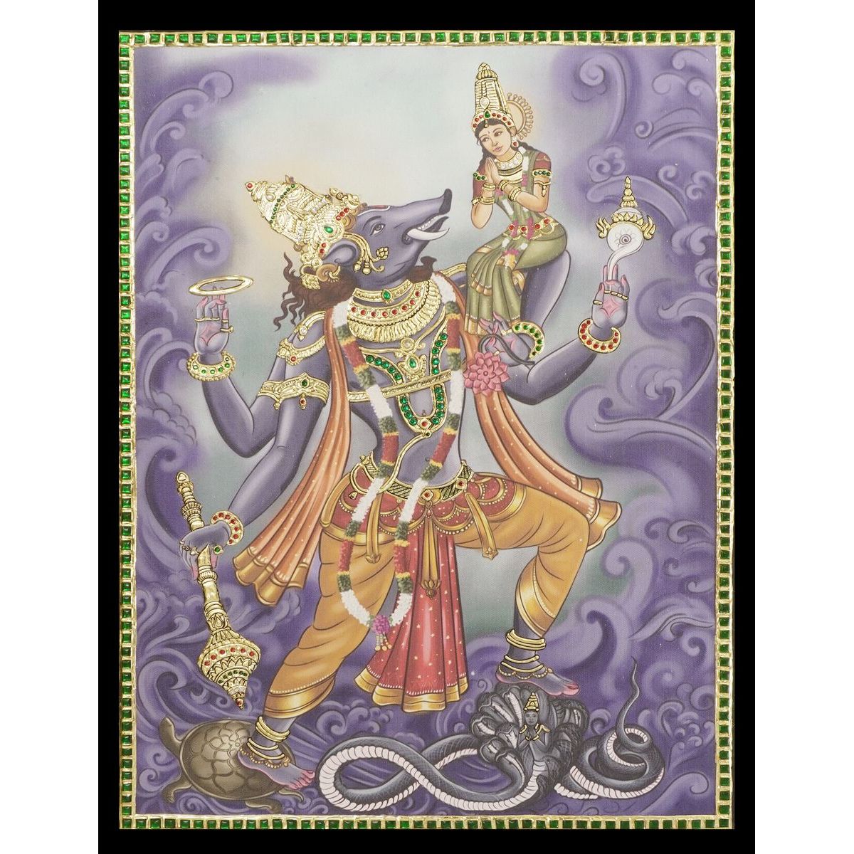 TANJORE PAINTING VARAHA LAKSHMI