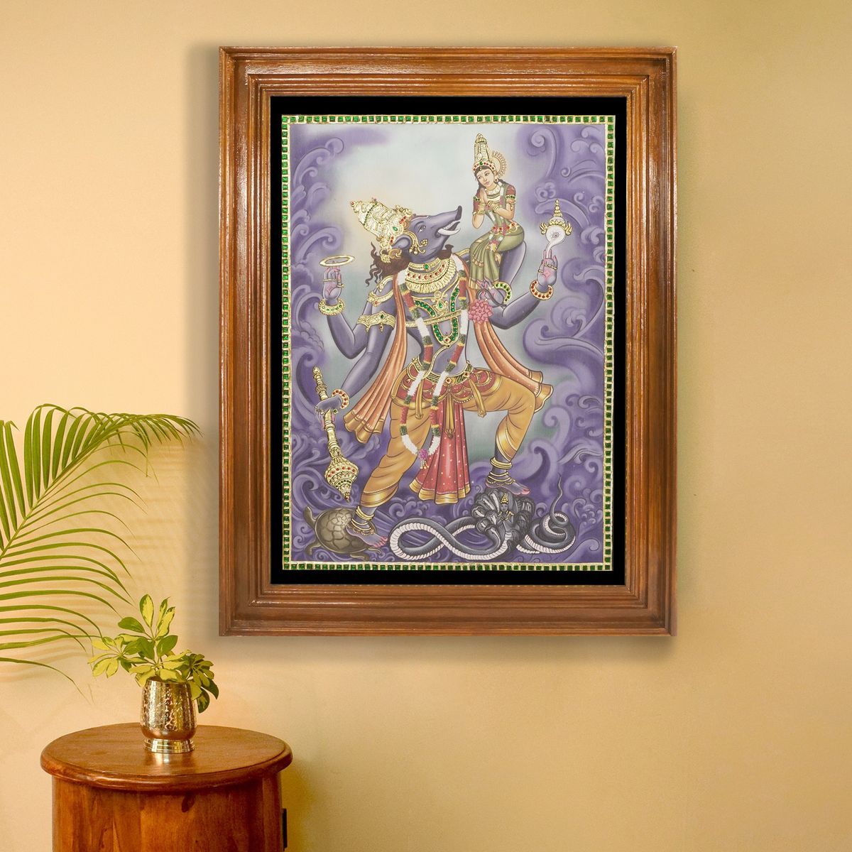 TANJORE PAINTING VARAHA LAKSHMI