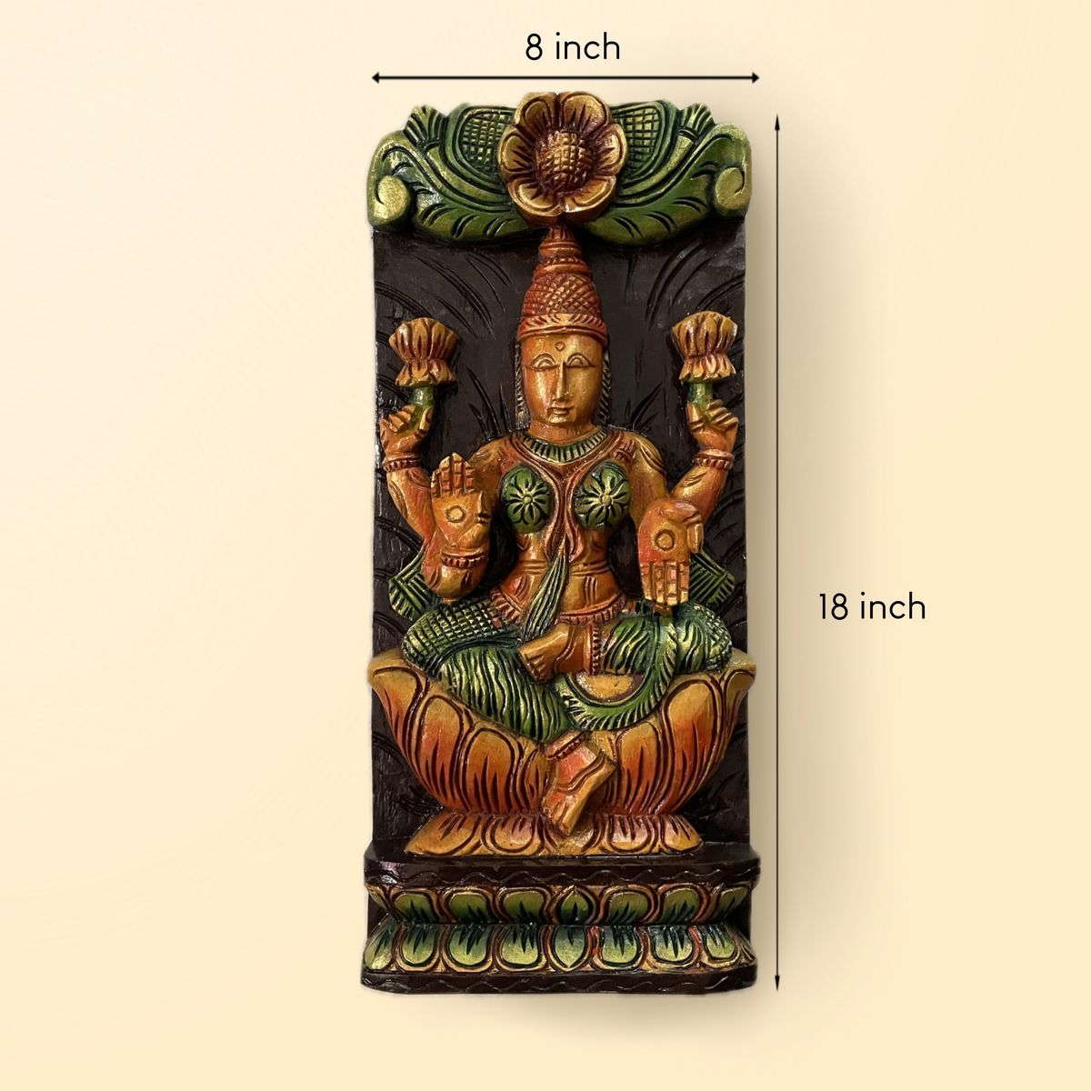 LAKSHMI VAAGAI WOODEN WALL HANGING PANEL