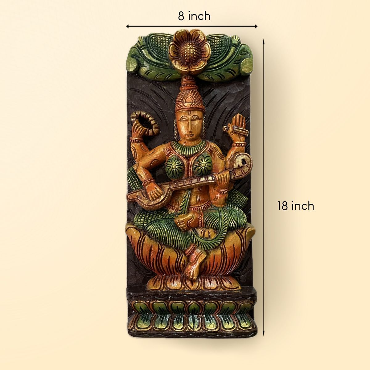 SARASWATHI VAAGAI WOODEN WALL HANGING PANEL
