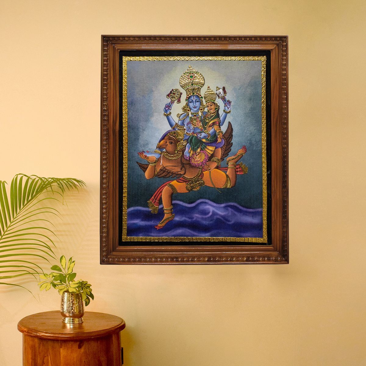 TANJORE PAINTING VISHNU LAKSHMI