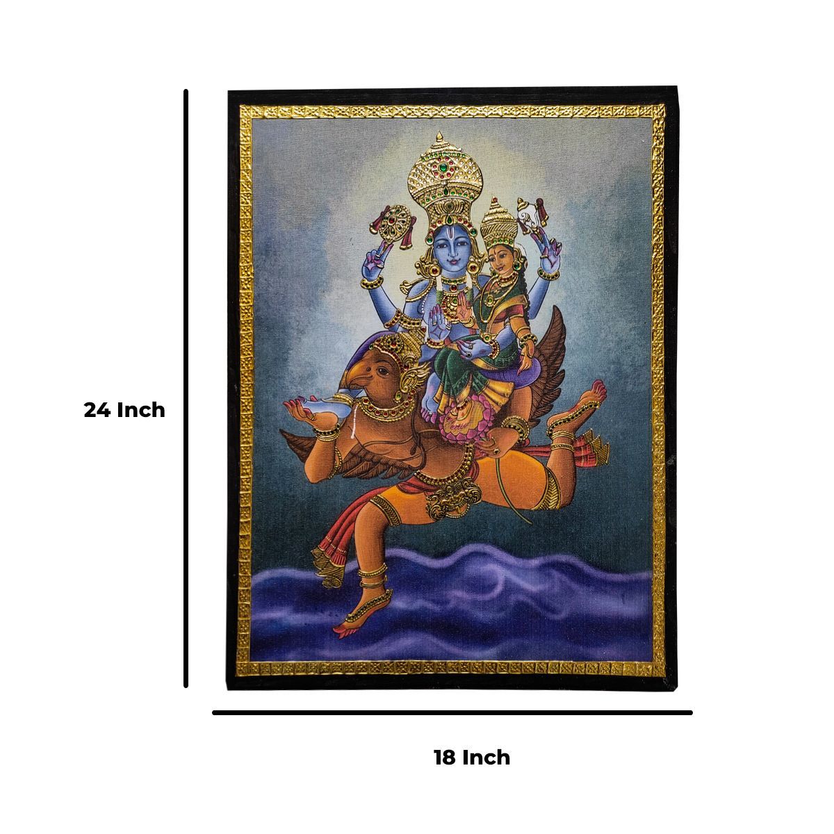 TANJORE PAINTING VISHNU LAKSHMI