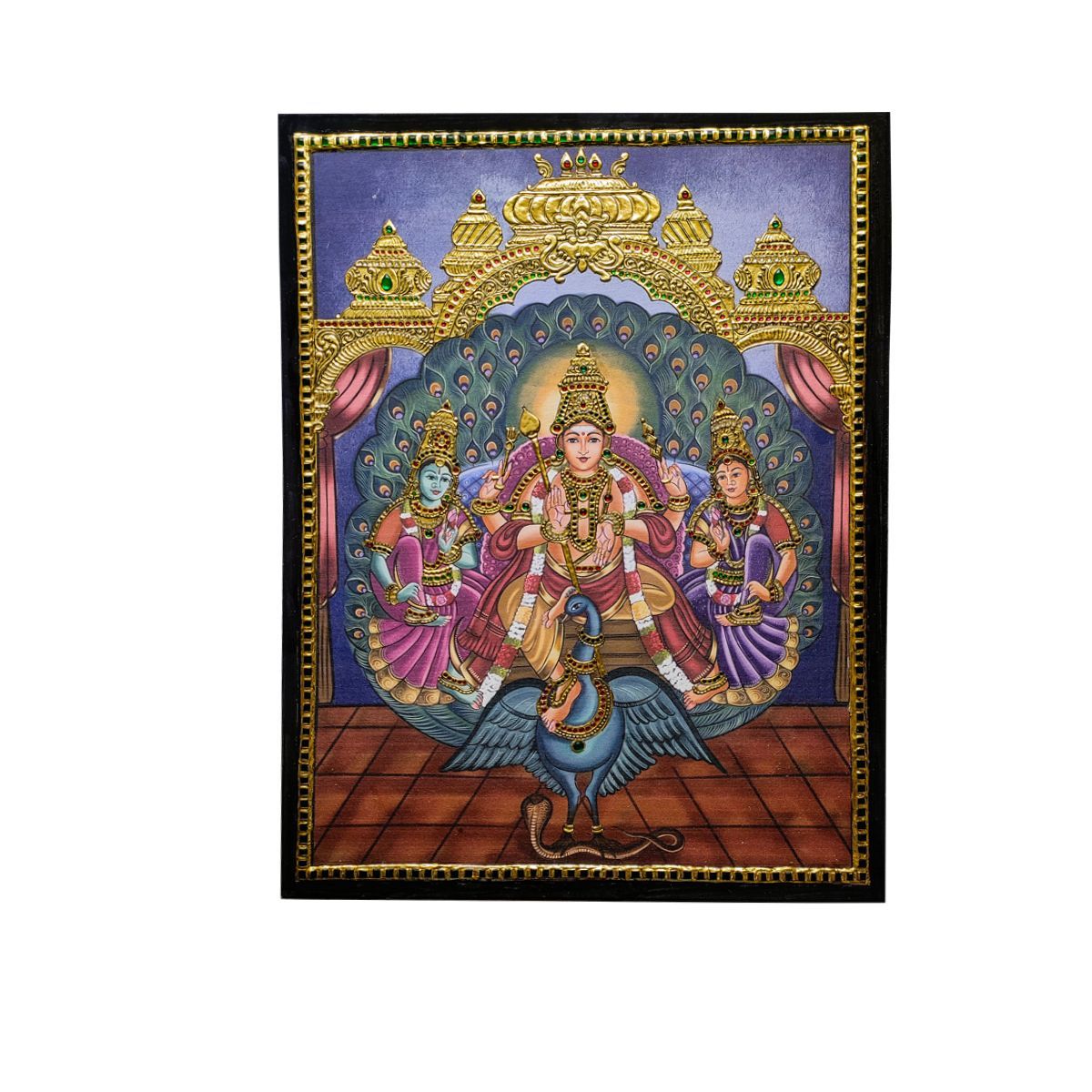 TANJORE PAINTING MURUGAN VALLI DEVAYANI