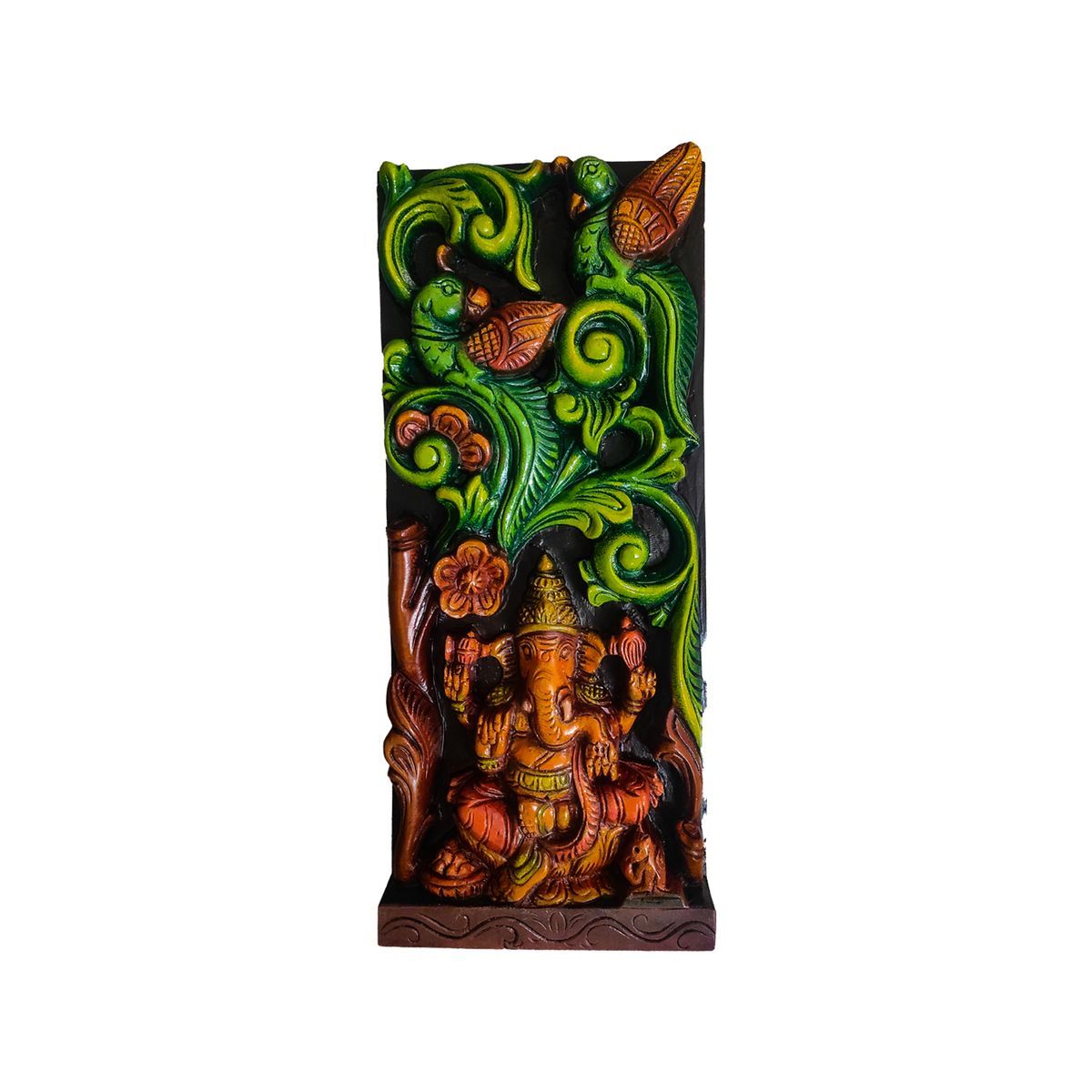 GANESHA VAAGAI WOODEN WALL HANGING PANEL