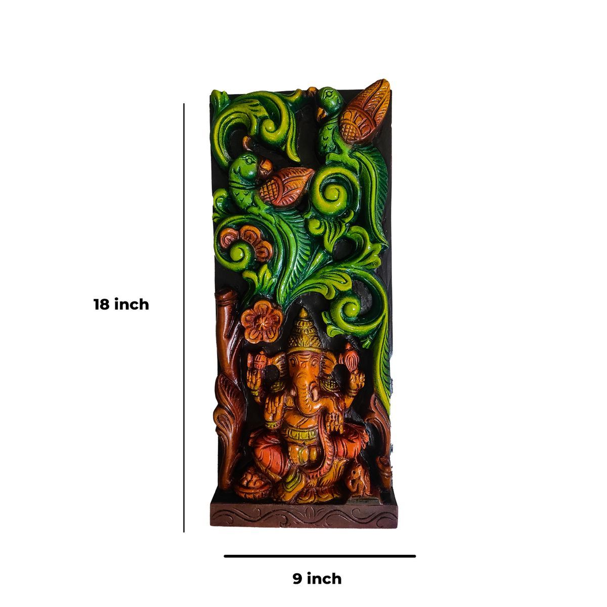 GANESHA VAAGAI WOODEN WALL HANGING PANEL