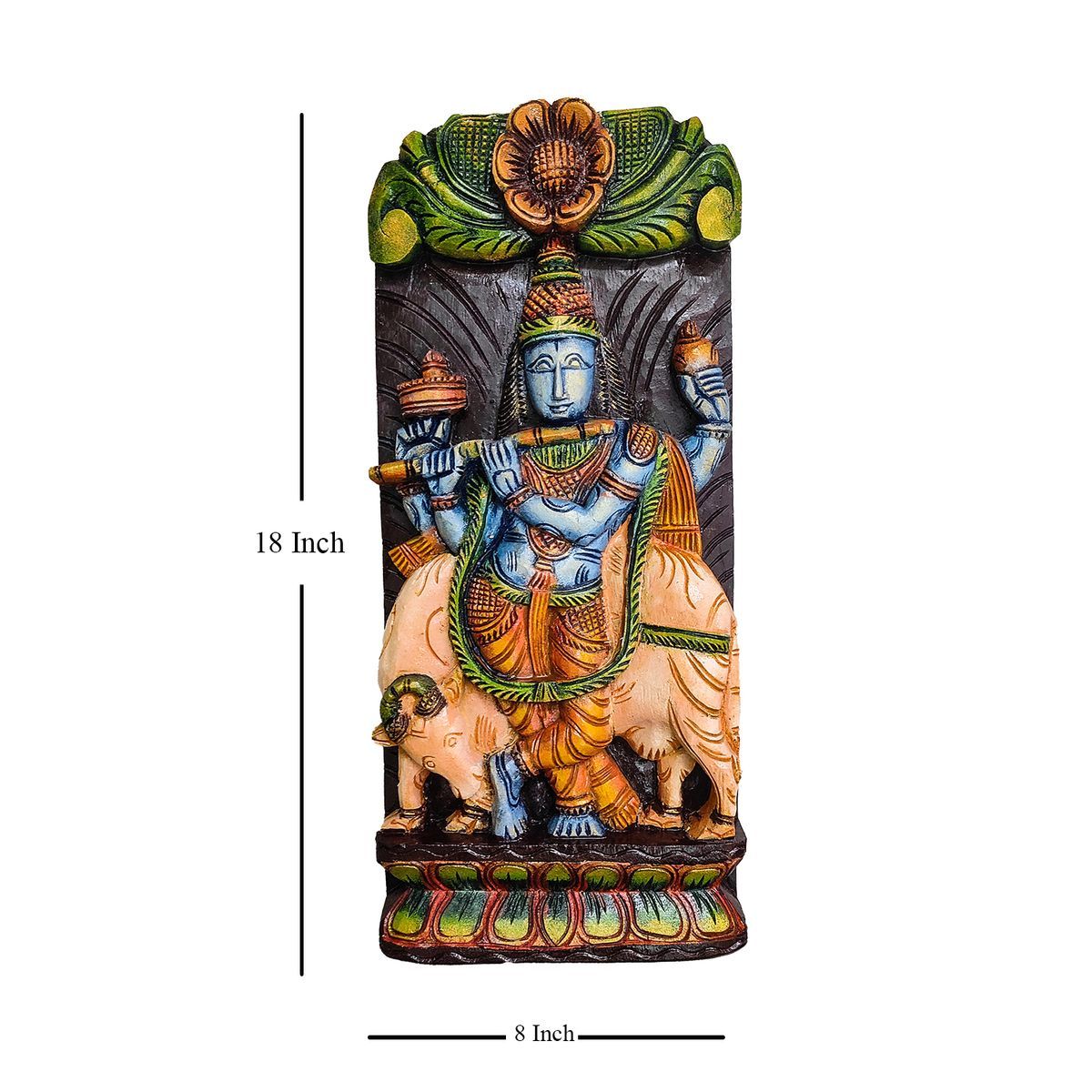 KRISHNA VAAGAI WOODEN WALL HANGING PANEL