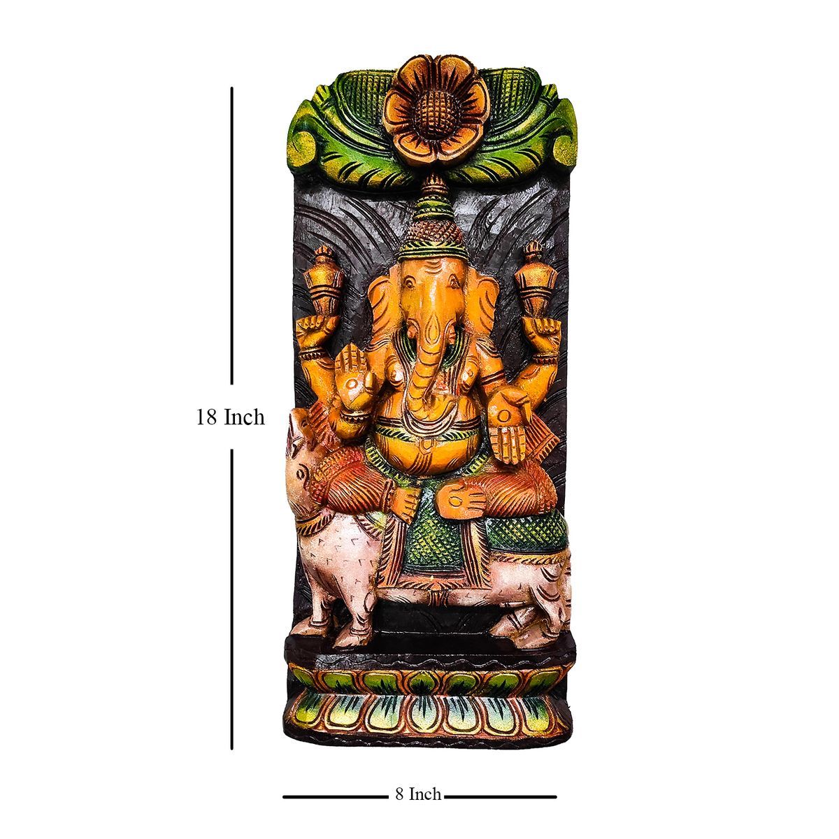 GANESHA VAAGAI WOODEN WALL HANGING PANEL
