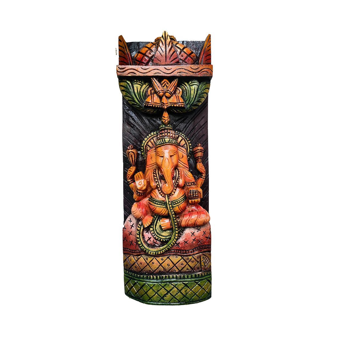GANESHA VAAGAI WOODEN WALL HANGING PANEL