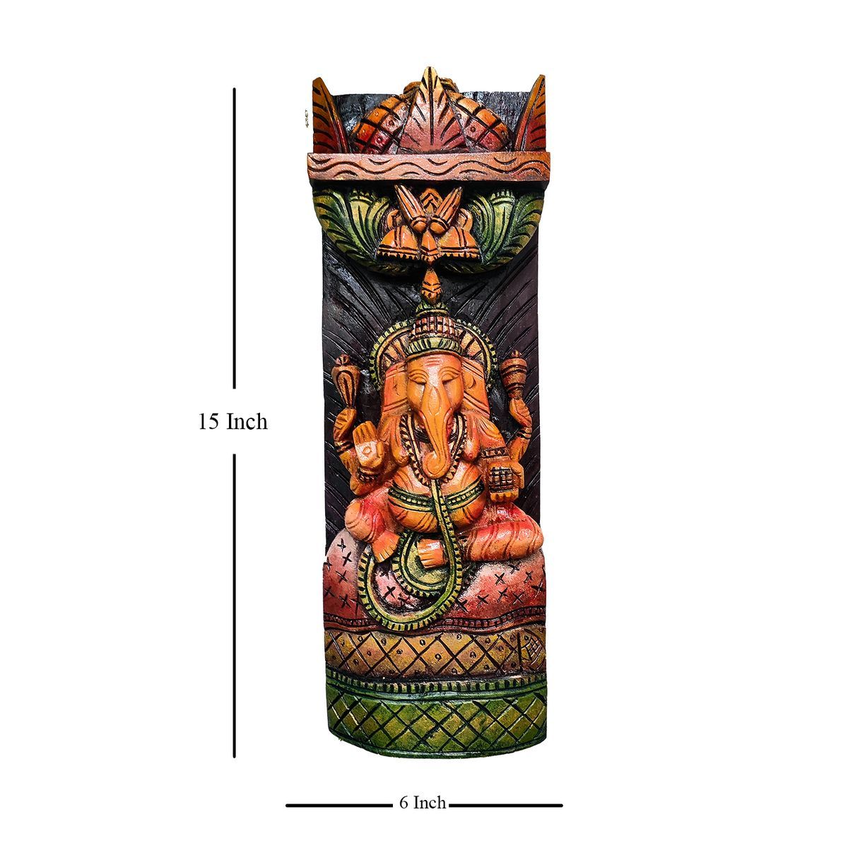 GANESHA VAAGAI WOODEN WALL HANGING PANEL