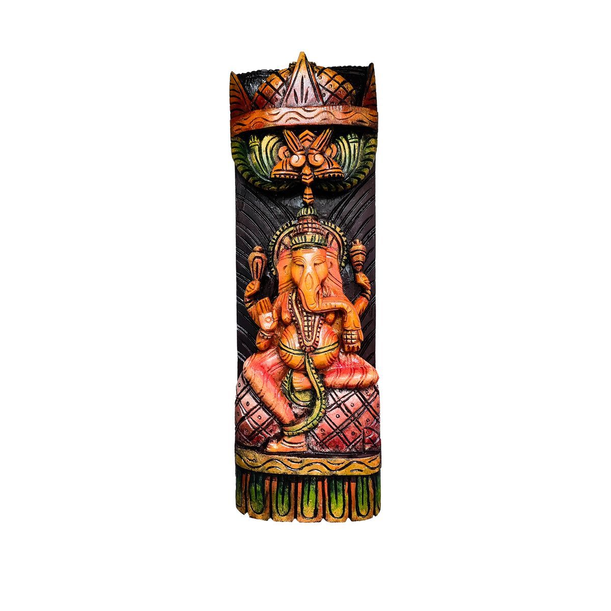 GANESHA VAAGAI WOODEN WALL HANGING PANEL