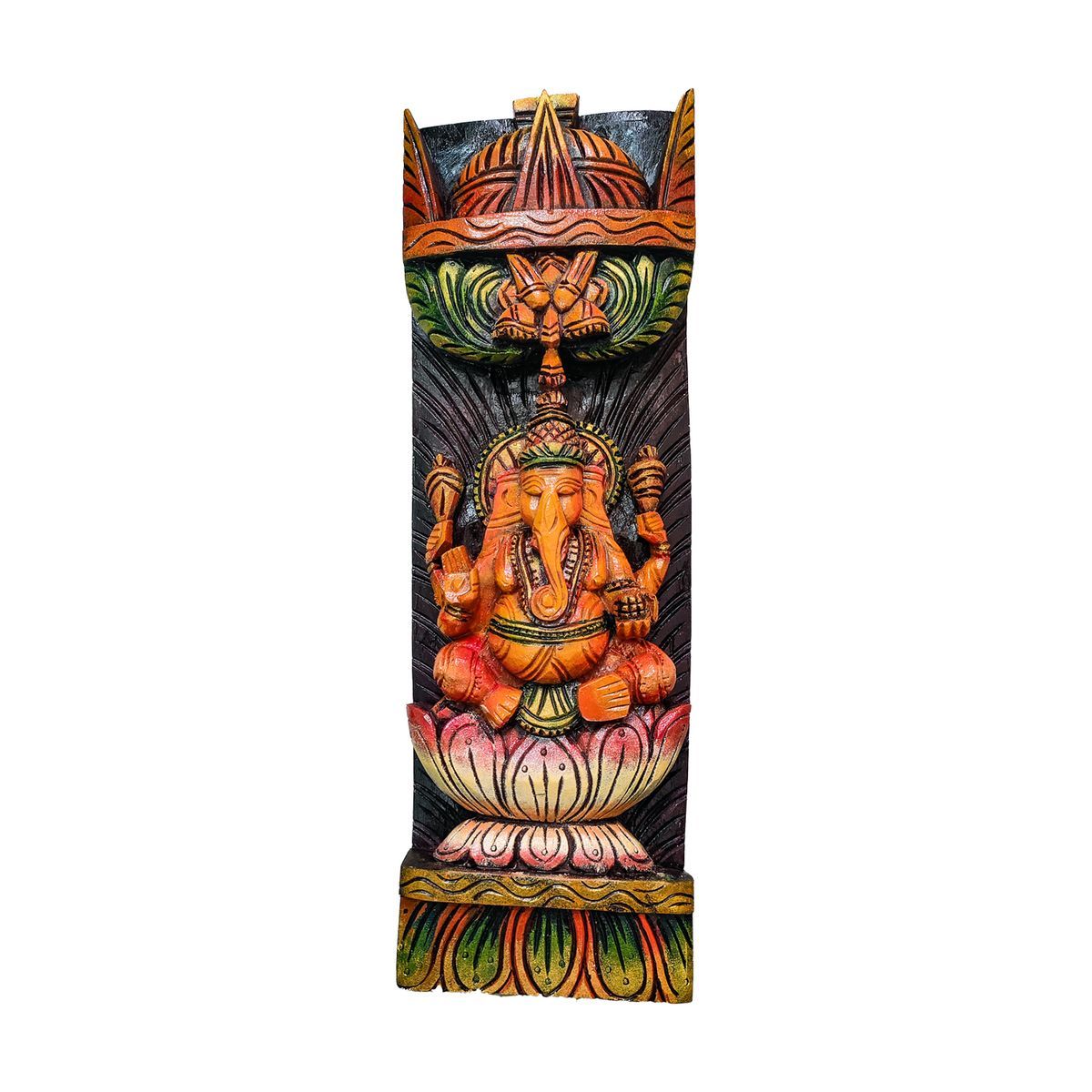 GANESHA VAAGAI WOODEN WALL HANGING PANEL