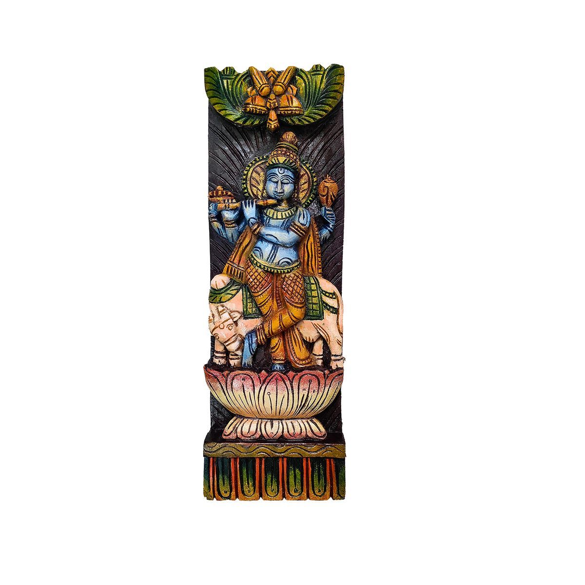 KRISHNA VAAGAI WOODEN WALL HANGING PANEL