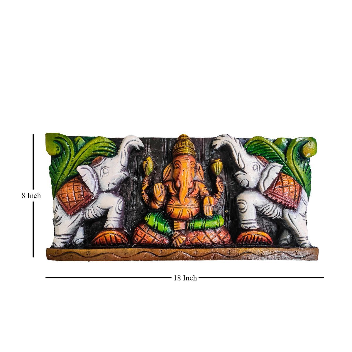 GANESHA VAAGAI WOODEN WALL HANING PANEL