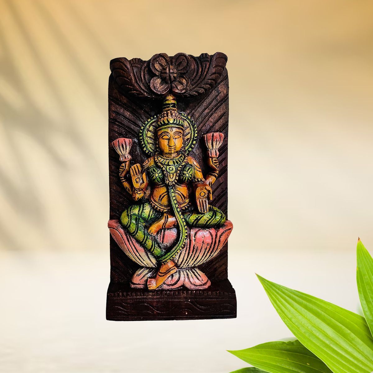 LAKSHMI VAAGAI WOODEN WALL HANGING PANEL