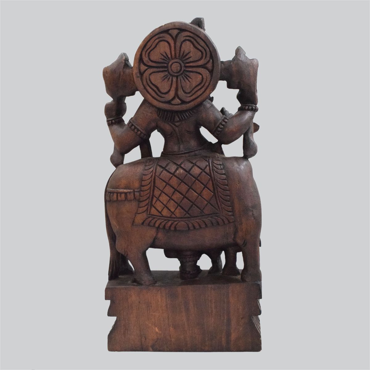 VAAGAI WOOD COW KRISHNA STATUE