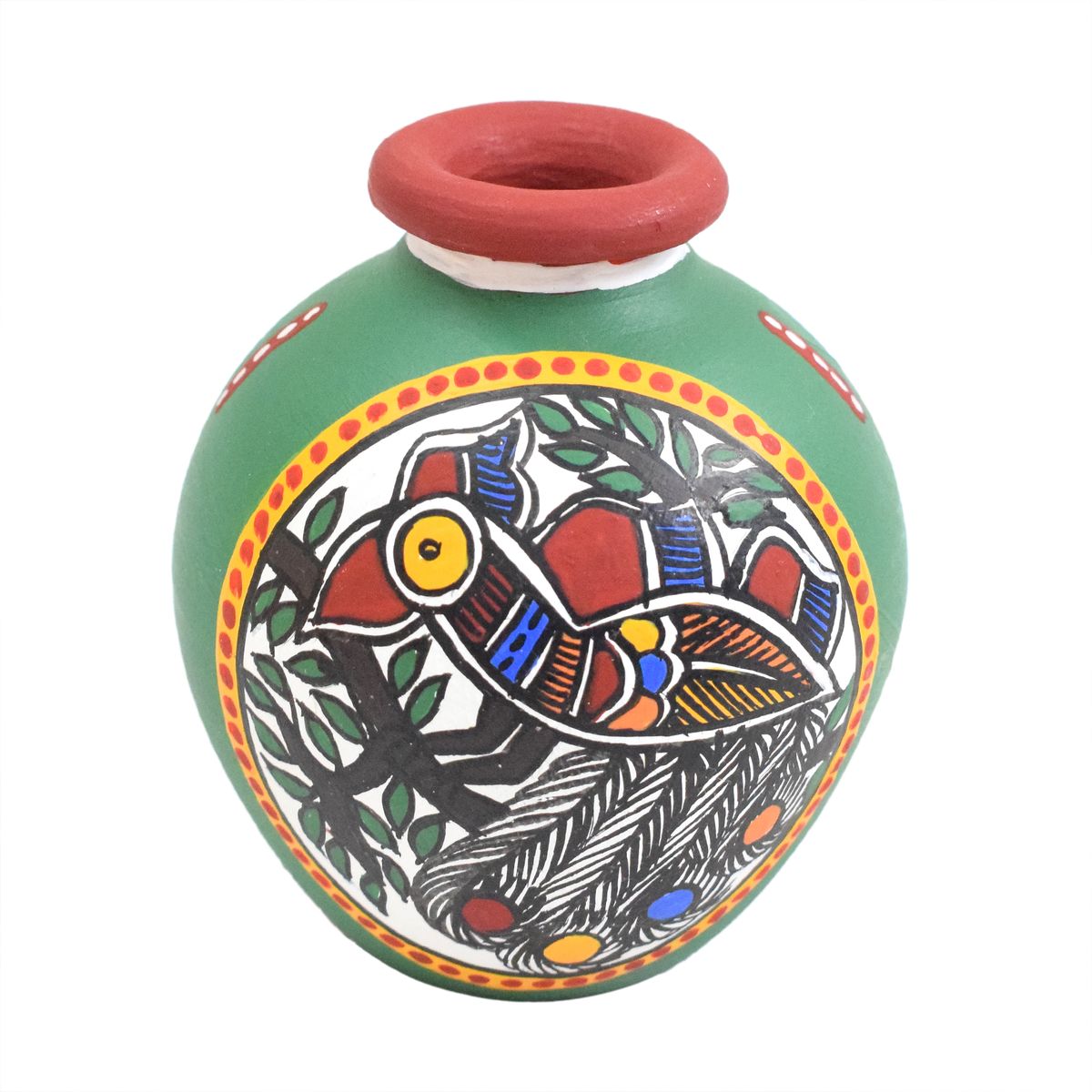TERRACOTTA WARLI HAND PAINTED POT