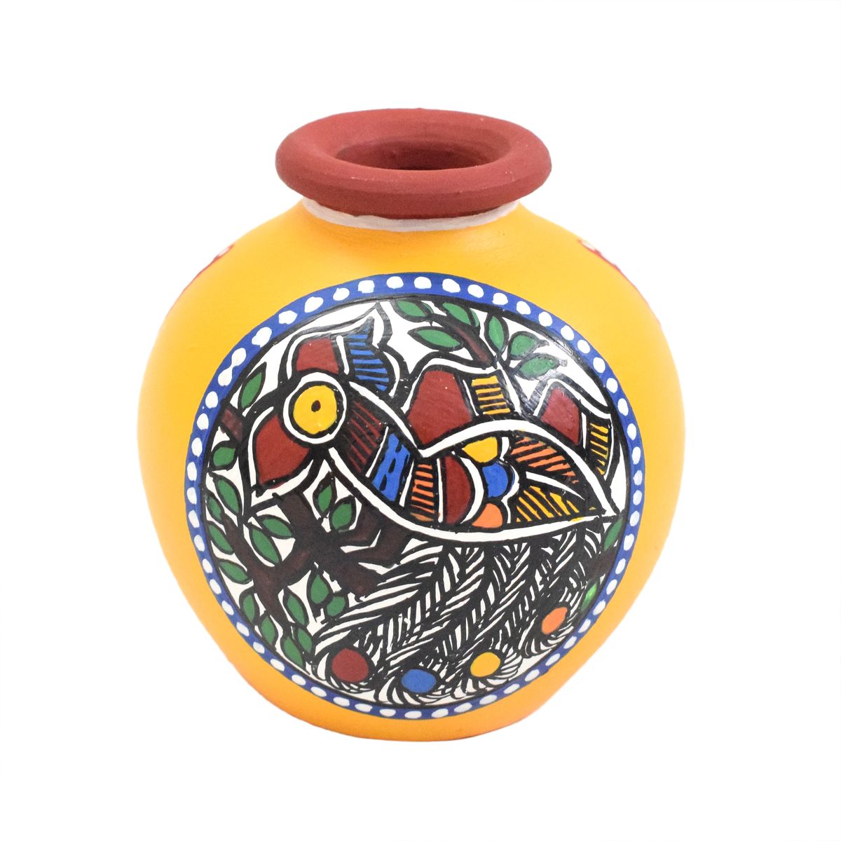 TERRACOTTA WARLI HAND PAINTED POT
