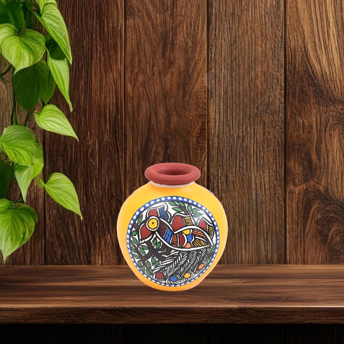TERRACOTTA WARLI HAND PAINTED POT