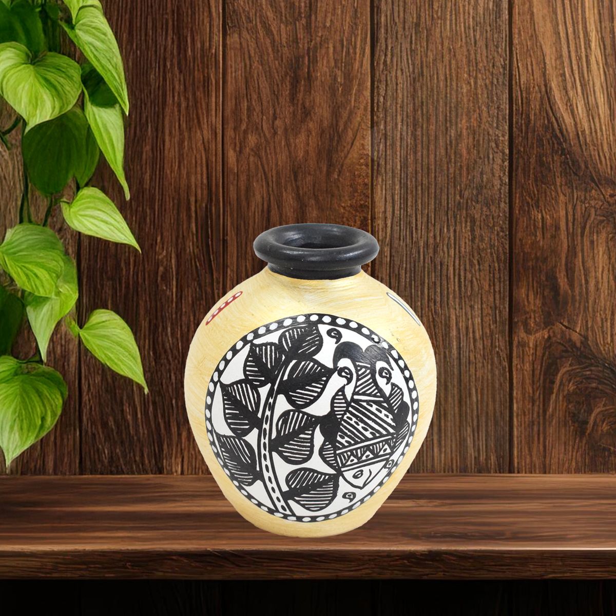 TERRACOTTA WARLI HAND PAINTED POT