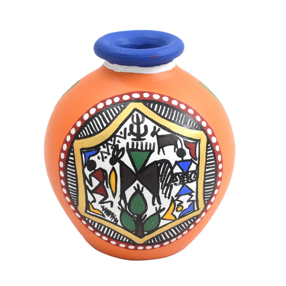 TERRACOTTA WARLI HAND PAINTED POT