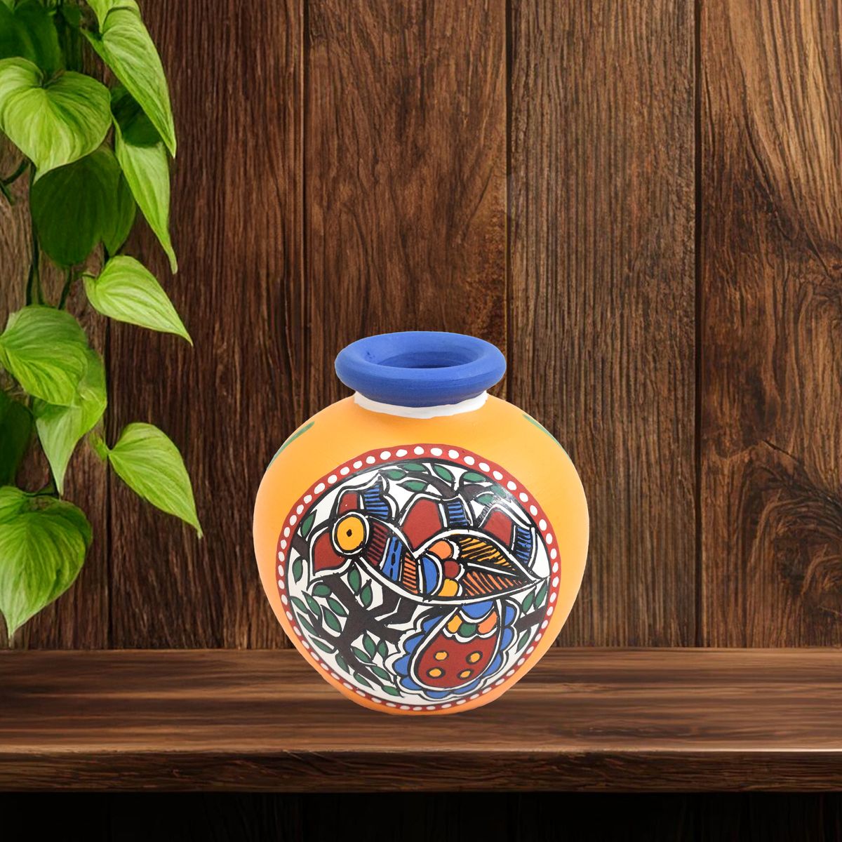 TERRACOTTA WARLI HAND PAINTED POT
