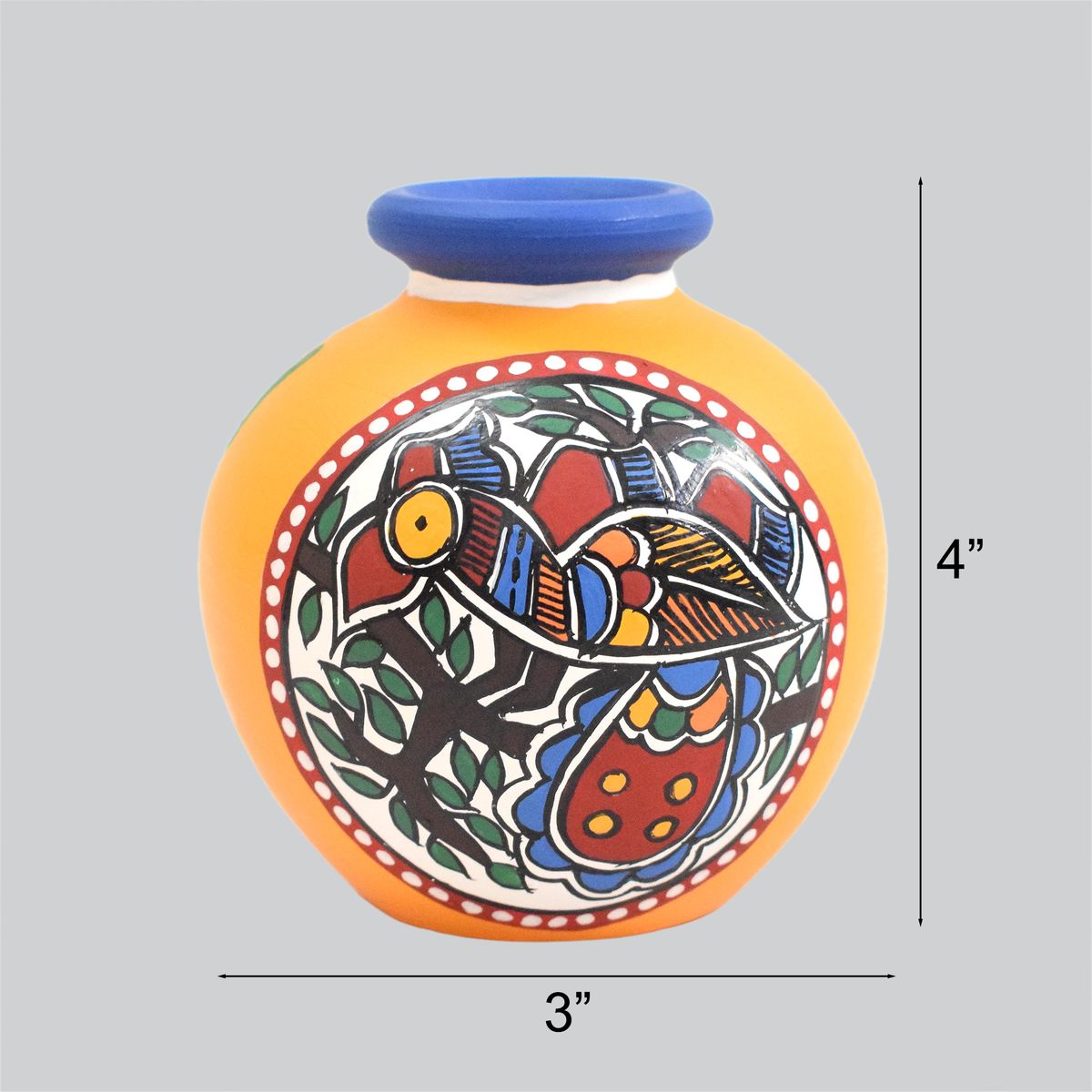 TERRACOTTA WARLI HAND PAINTED POT