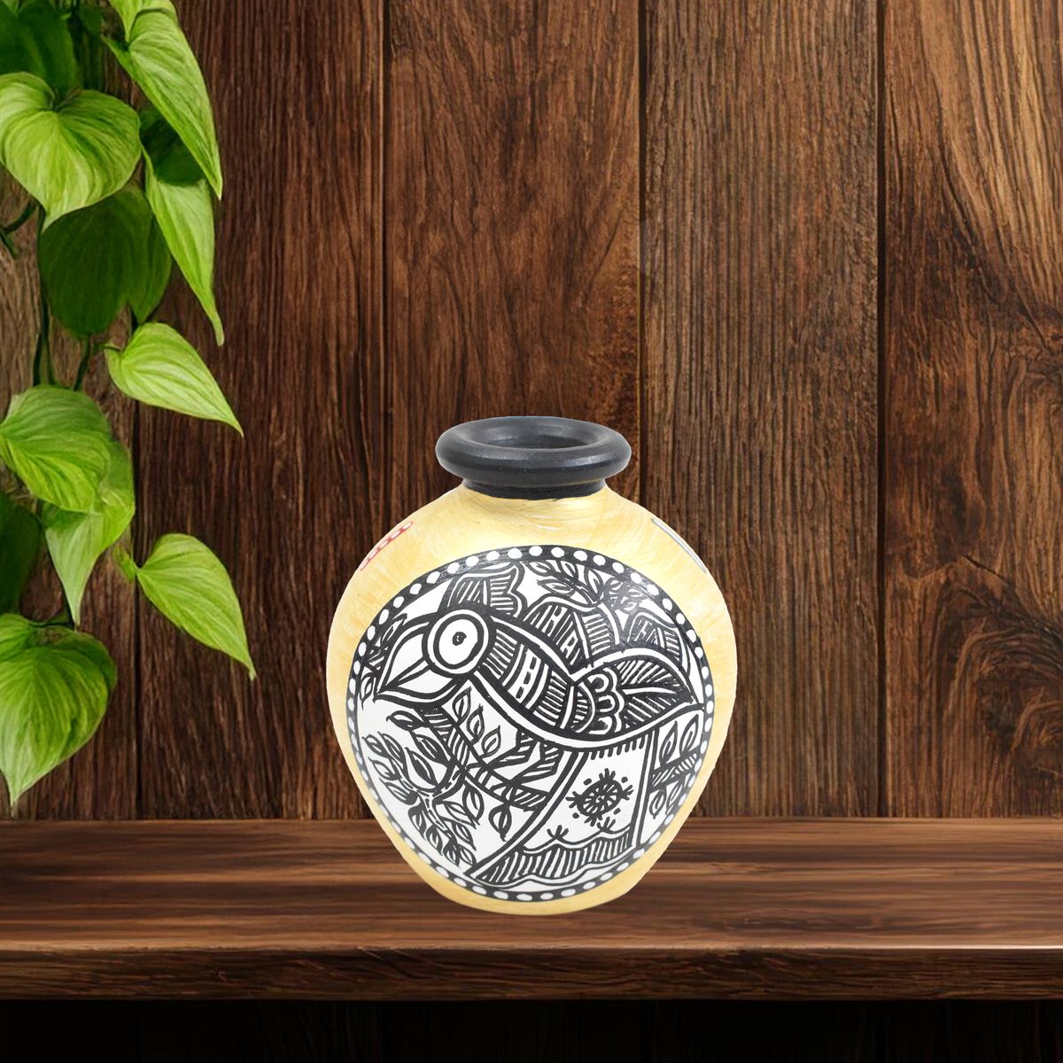 TERRACOTTA WARLI HAND PAINTED POT