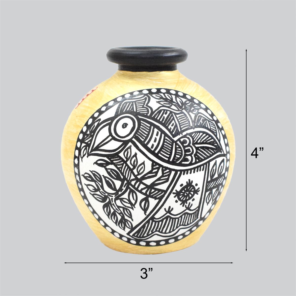 TERRACOTTA WARLI HAND PAINTED POT