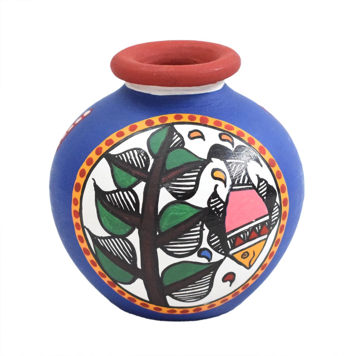 TERRACOTTA WARLI HAND PAINTED POT