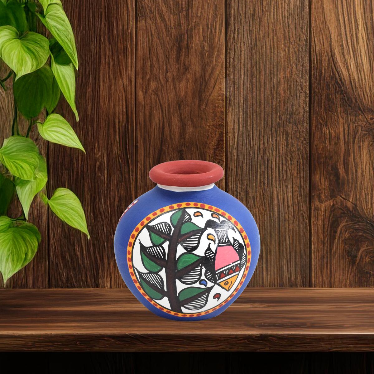 TERRACOTTA WARLI HAND PAINTED POT