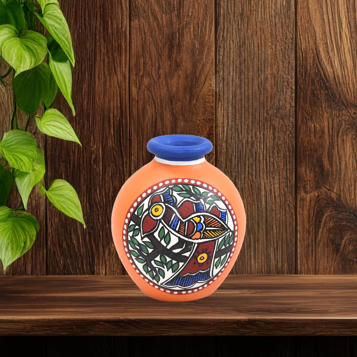 TERRACOTTA WARLI HAND PAINTED POT