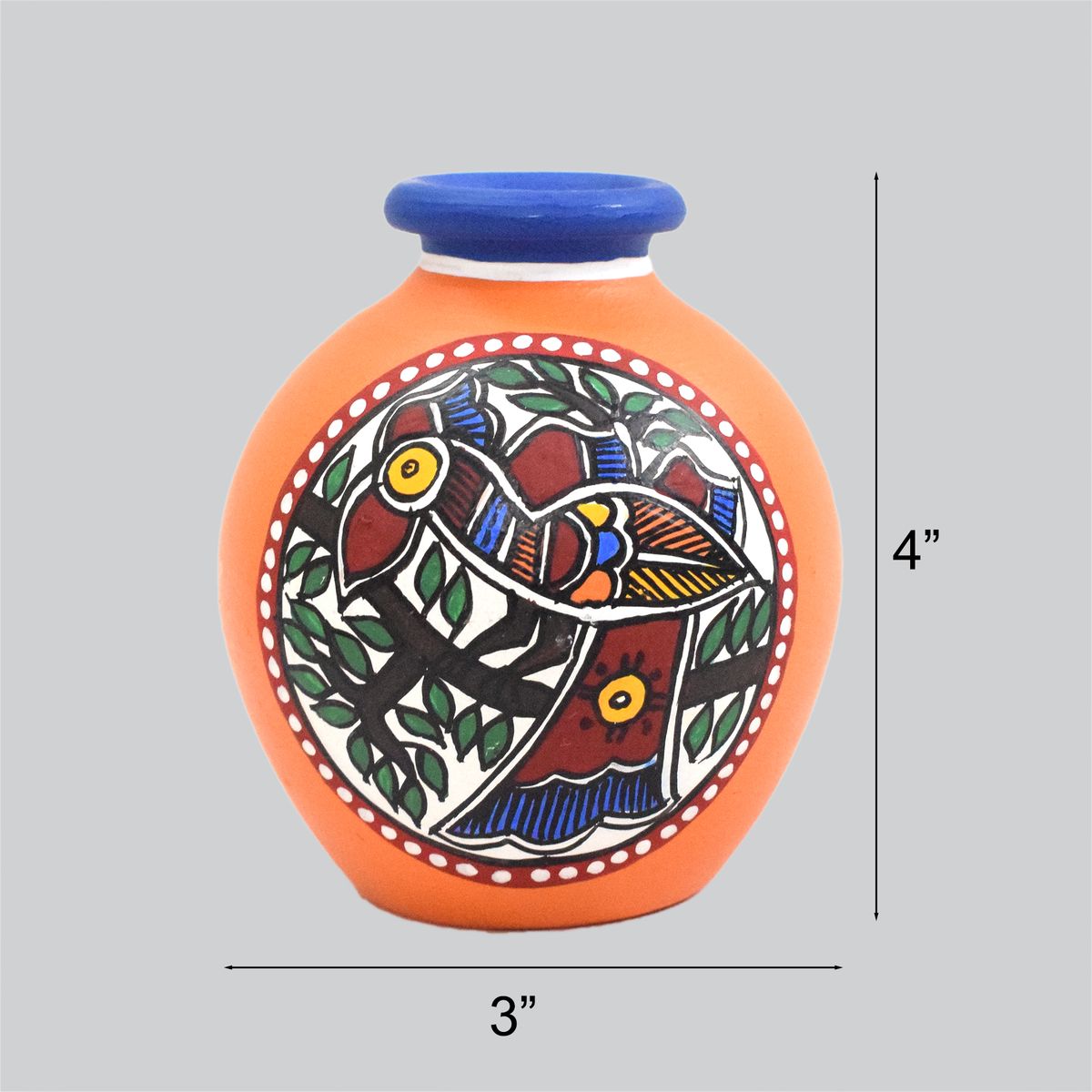 TERRACOTTA WARLI HAND PAINTED POT