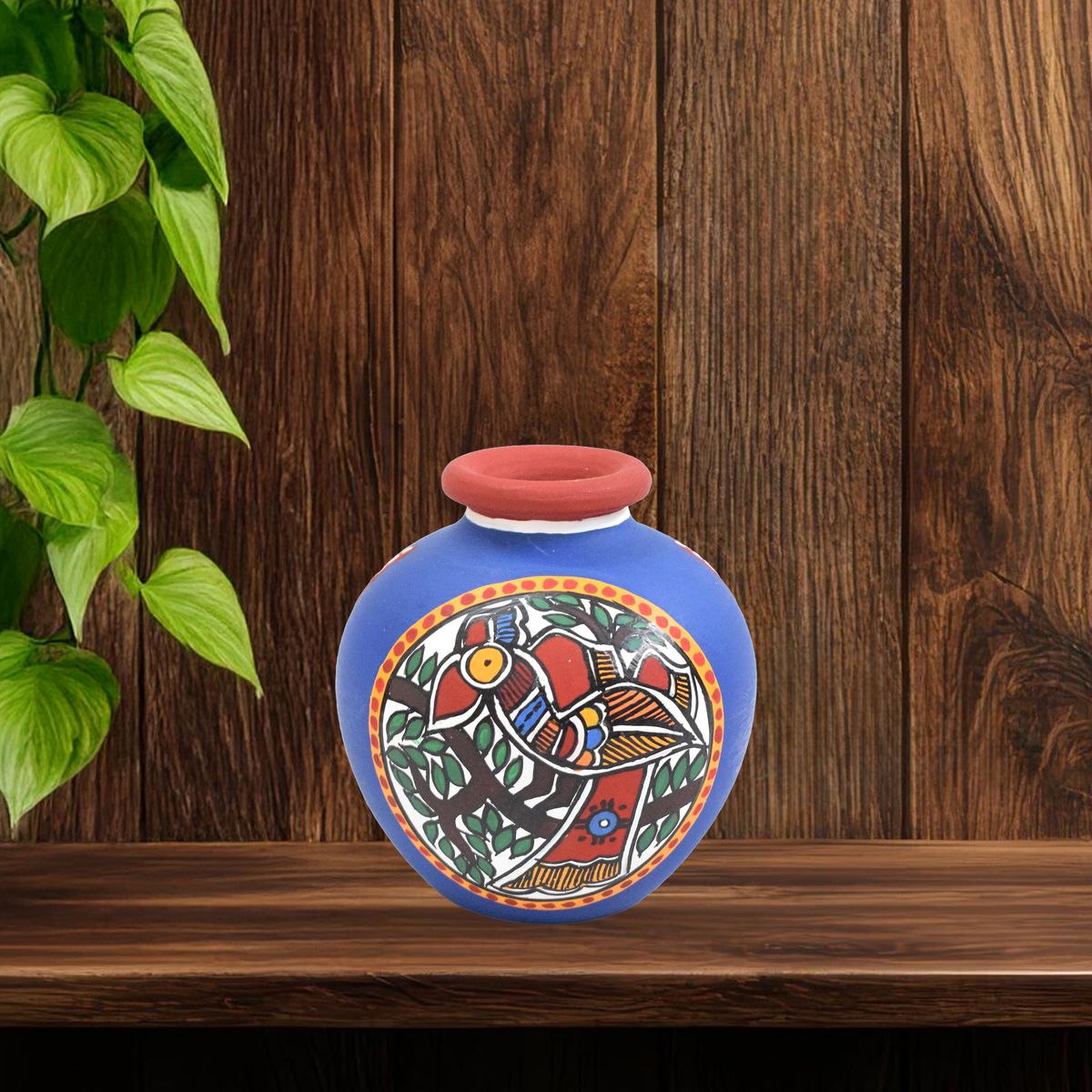 TERRACOTTA WARLI HAND PAINTED POT