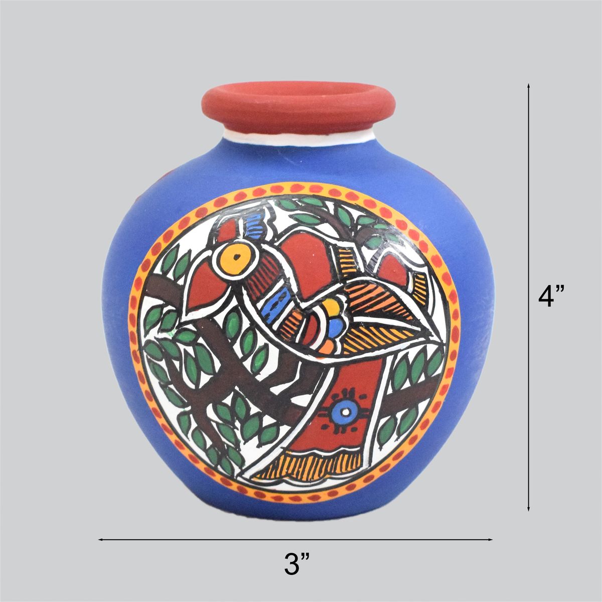 TERRACOTTA WARLI HAND PAINTED POT