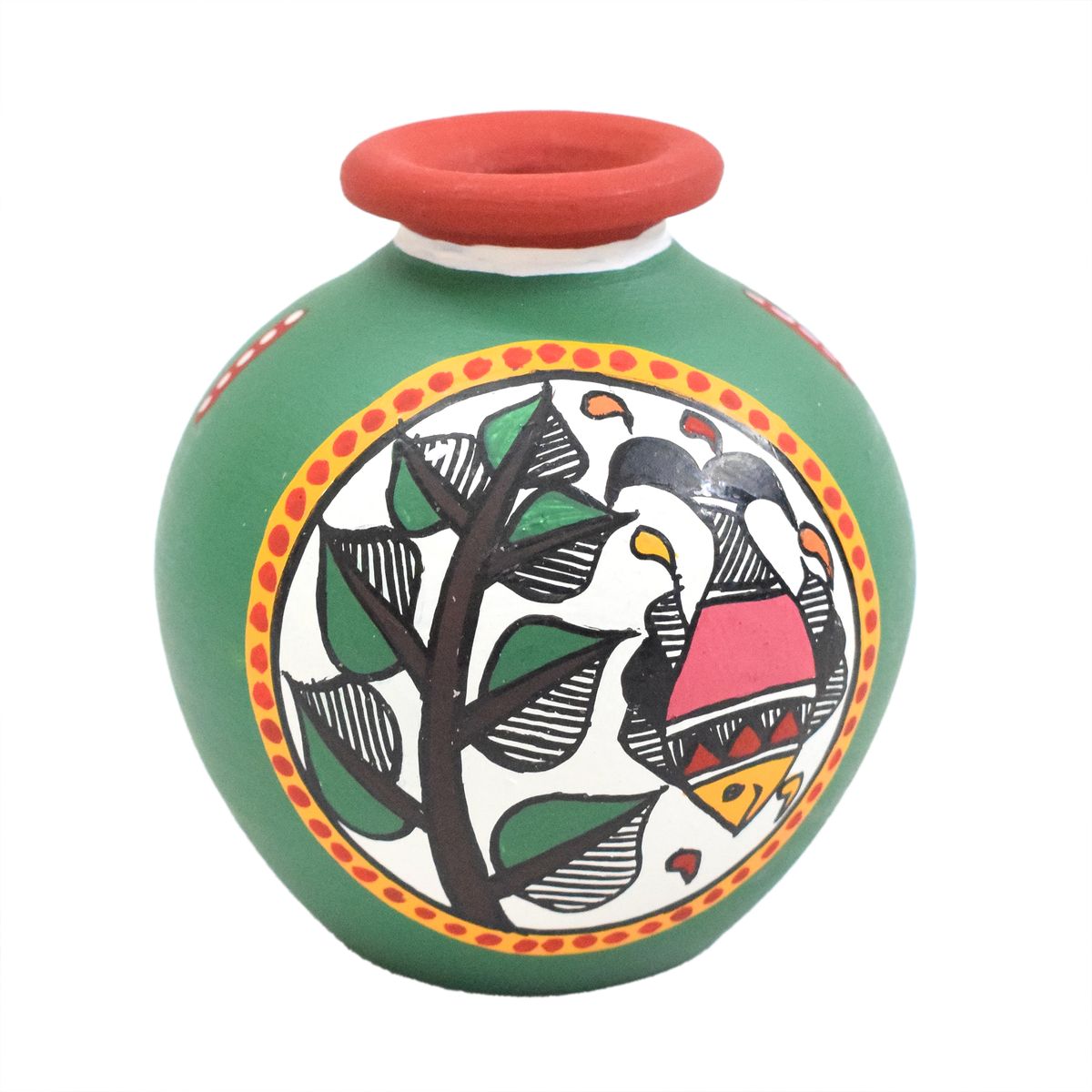 TERRACOTTA WARLI HAND PAINTED POT