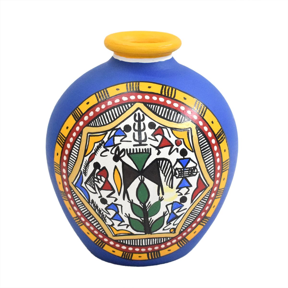 TERRACOTTA WARLI HAND PAINTED POT