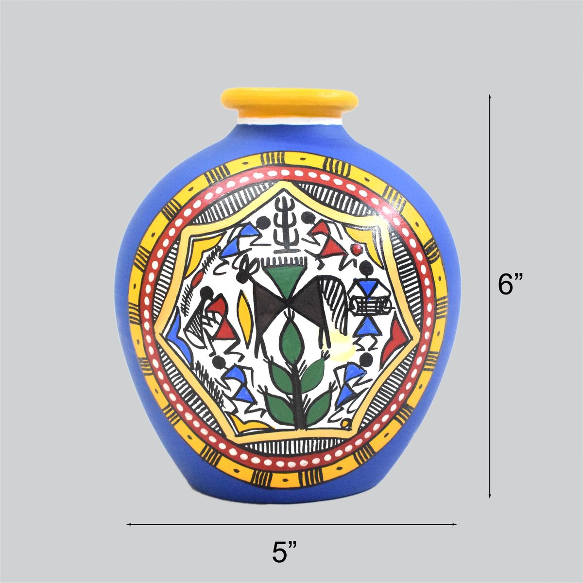 TERRACOTTA WARLI HAND PAINTED POT