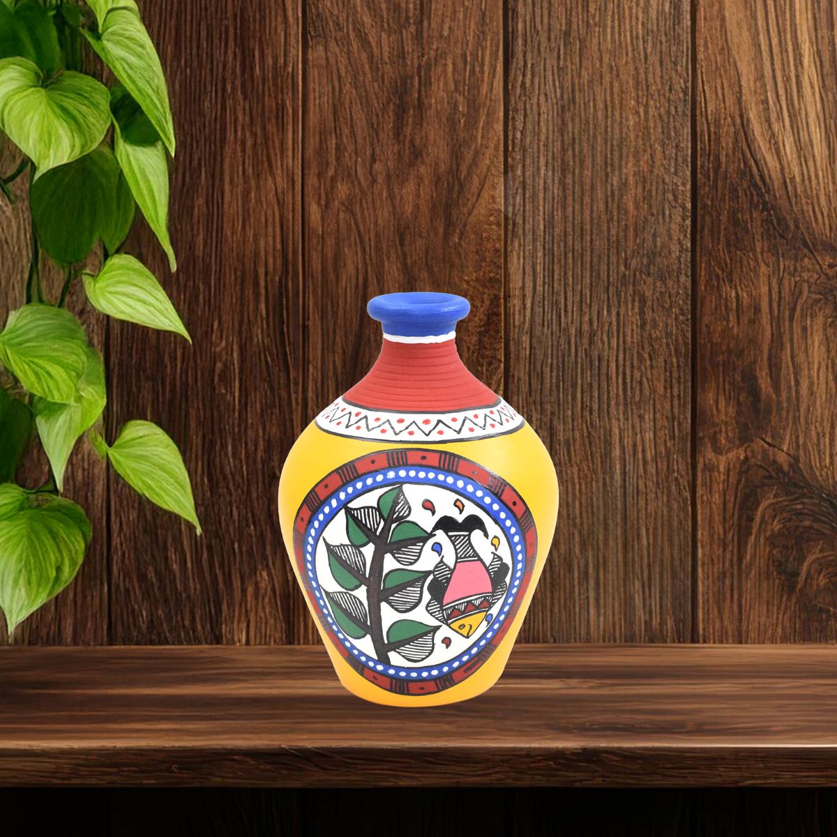 TERRACOTTA WARLI HAND PAINTED POT