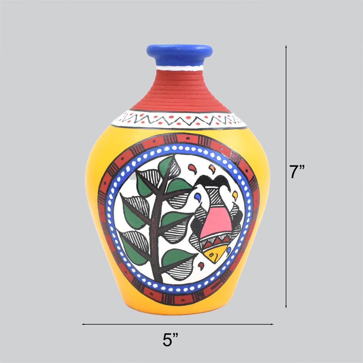 TERRACOTTA WARLI HAND PAINTED POT
