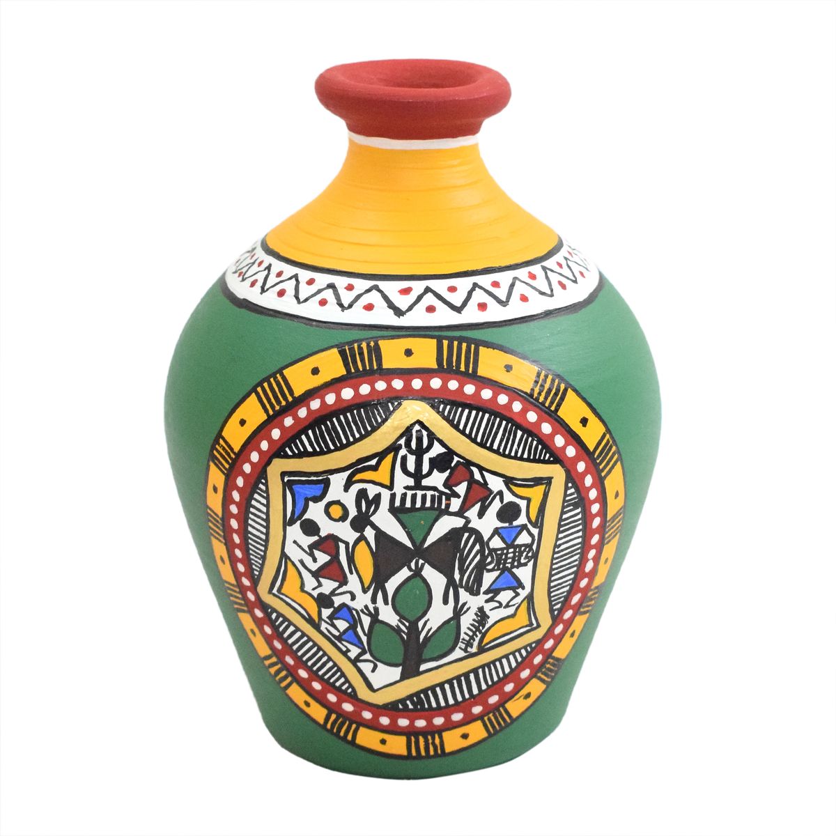 TERRACOTTA WARLI HAND PAINTED POT