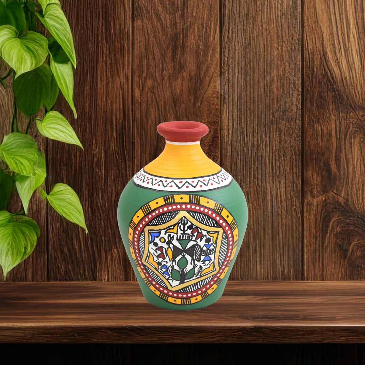 TERRACOTTA WARLI HAND PAINTED POT