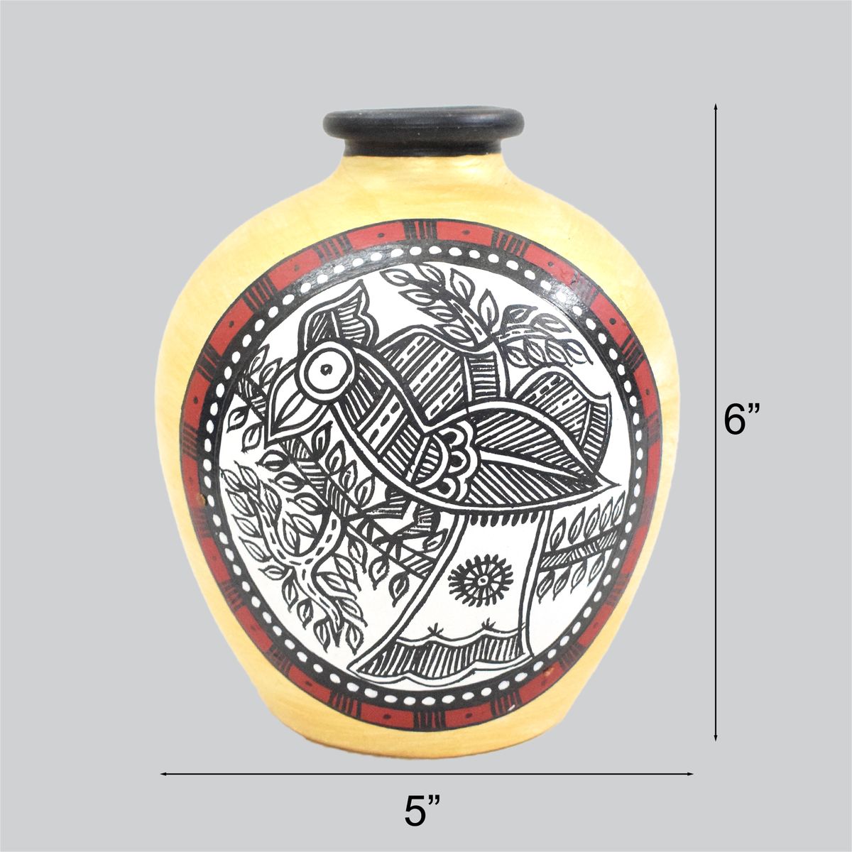 TERRACOTTA WARLI HAND PAINTED POT