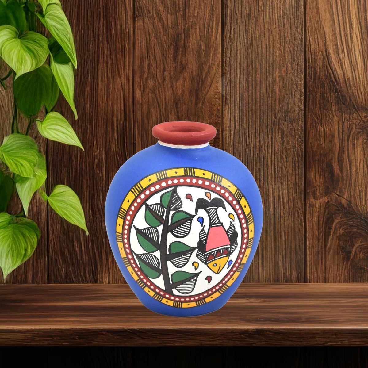TERRACOTTA WARLI HAND PAINTED POT