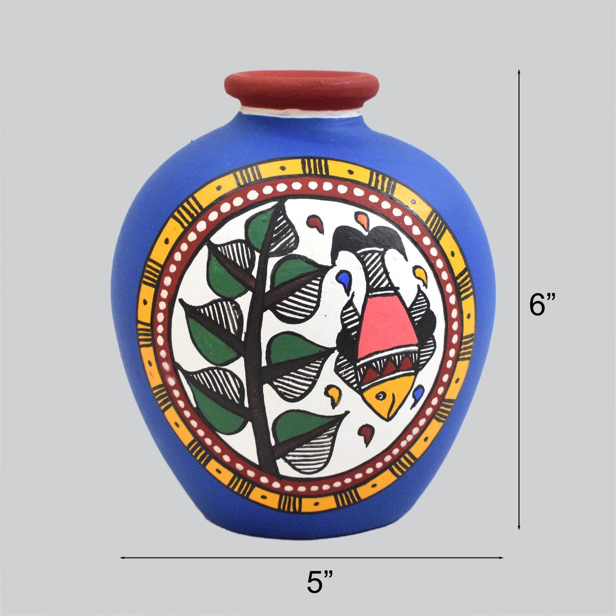 TERRACOTTA WARLI HAND PAINTED POT