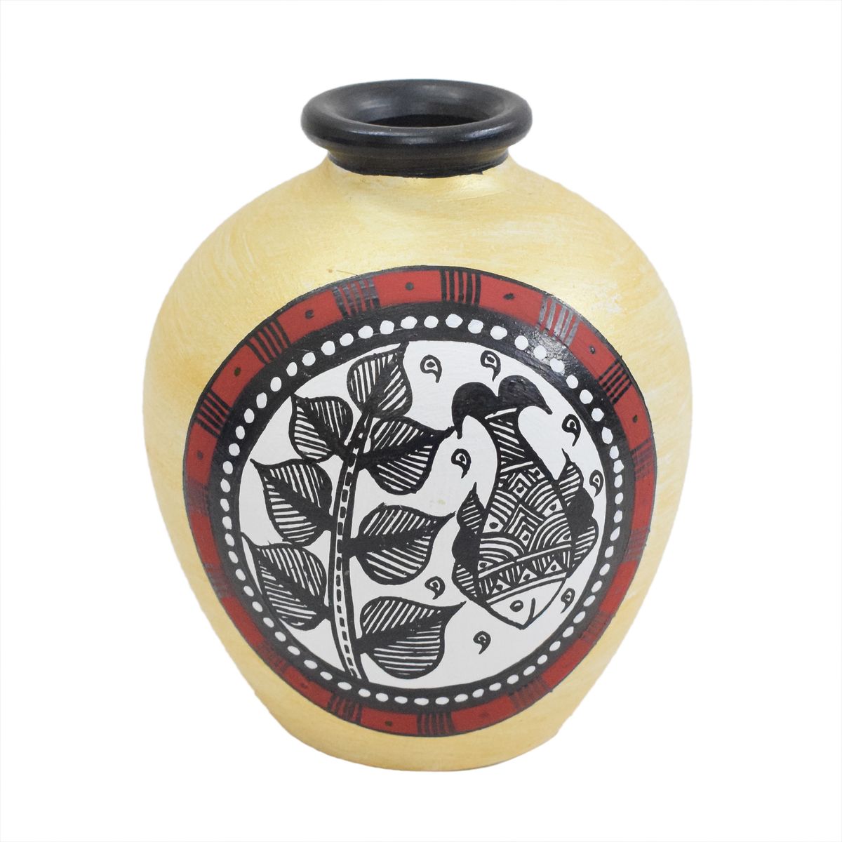 TERRACOTTA WARLI HAND PAINTED POT