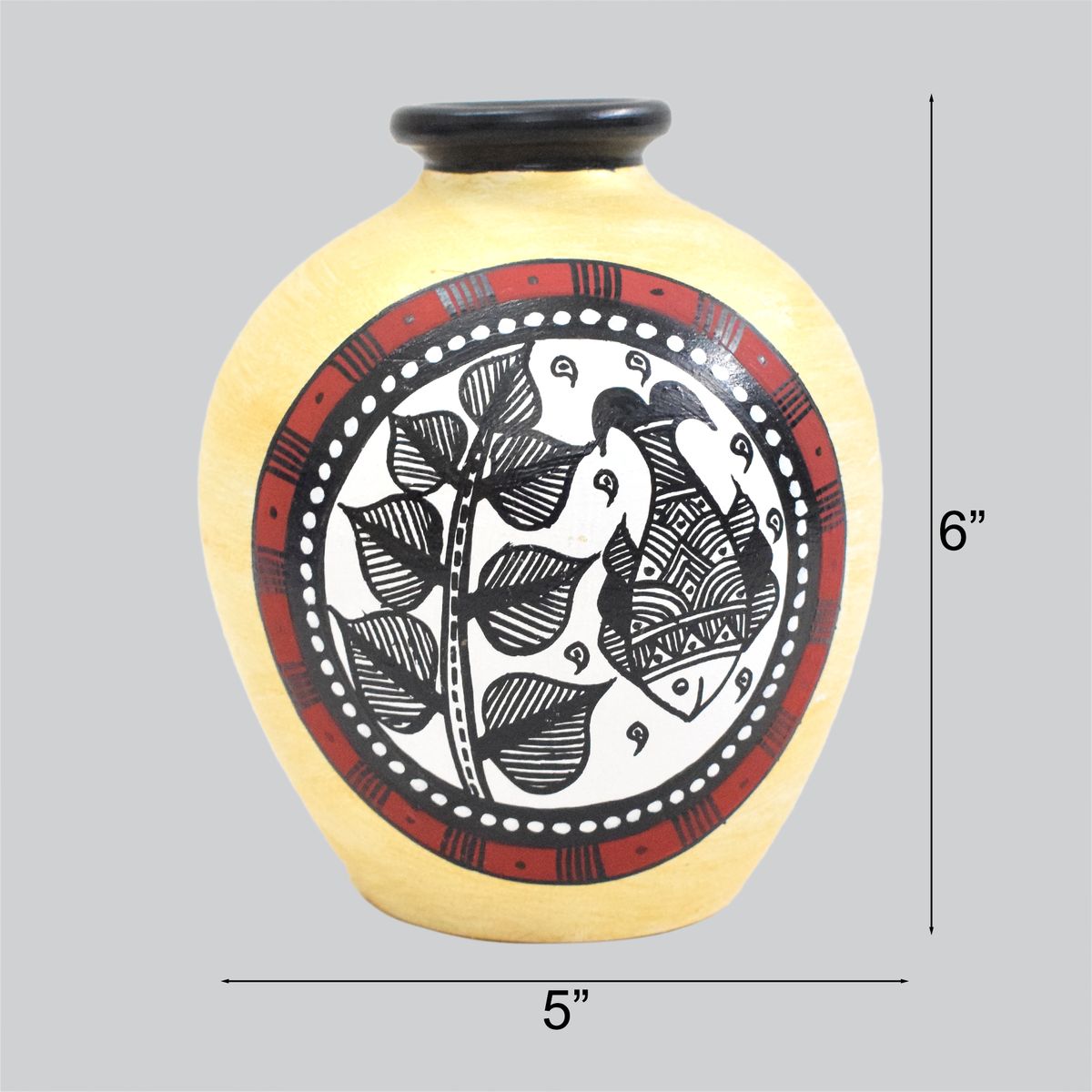 TERRACOTTA WARLI HAND PAINTED POT