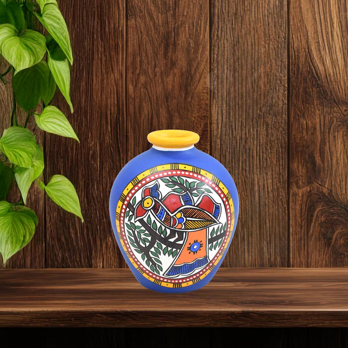 TERRACOTTA WARLI HAND PAINTED POT