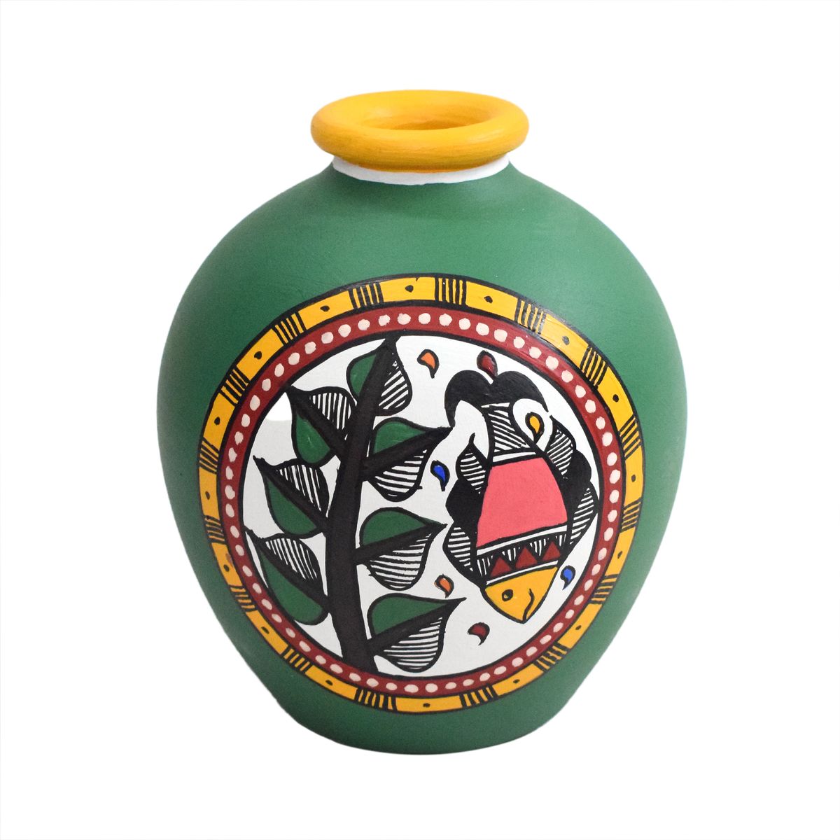 TERRACOTTA WARLI HAND PAINTED POT