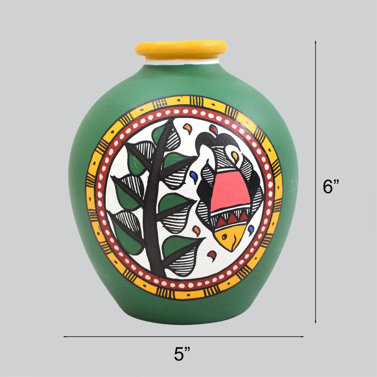 TERRACOTTA WARLI HAND PAINTED POT